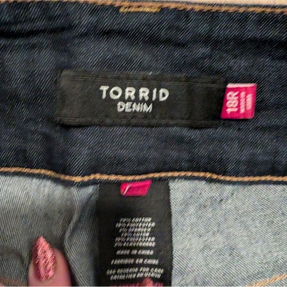 Torrid Plus 18 2X High Rise Slim Boot Dark Wash Jeans EUC - Picture 3 of 4